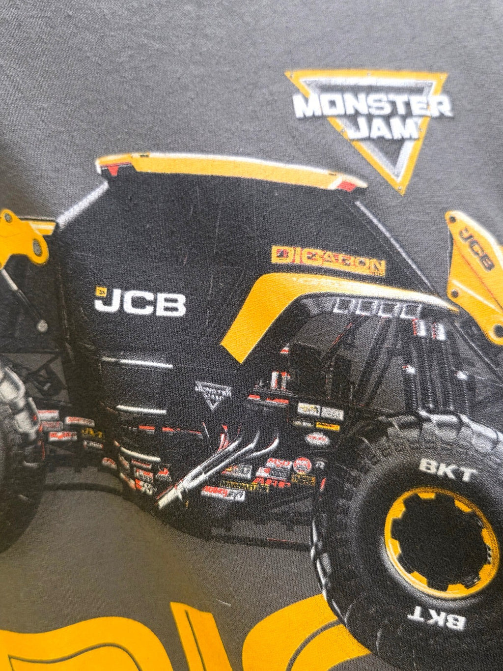 Monster Jam JCB Digatron Graphic T Shirt Grey MX785
