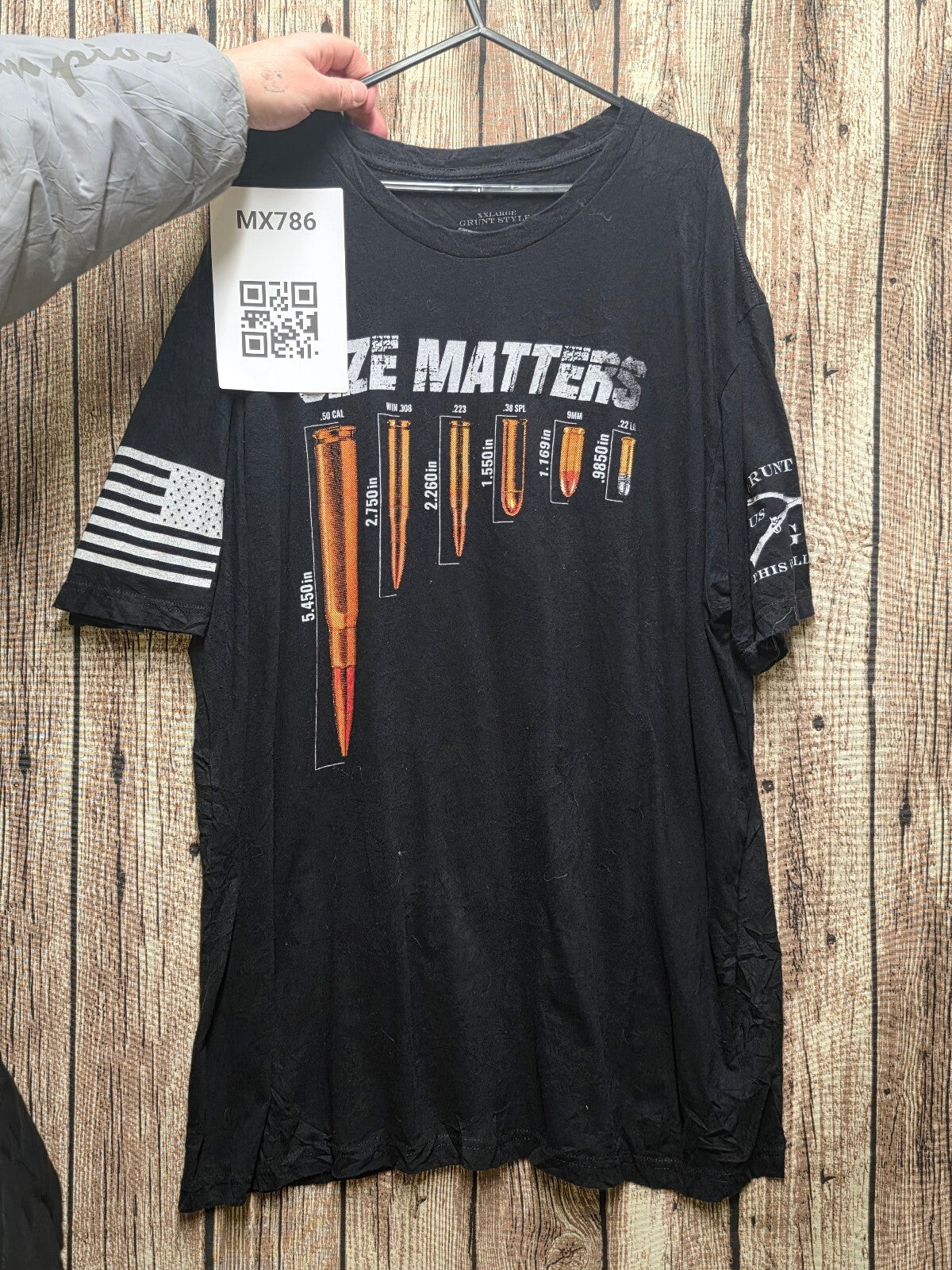 Grunt Style Size Matters Graphic T Shirt Black MX786
