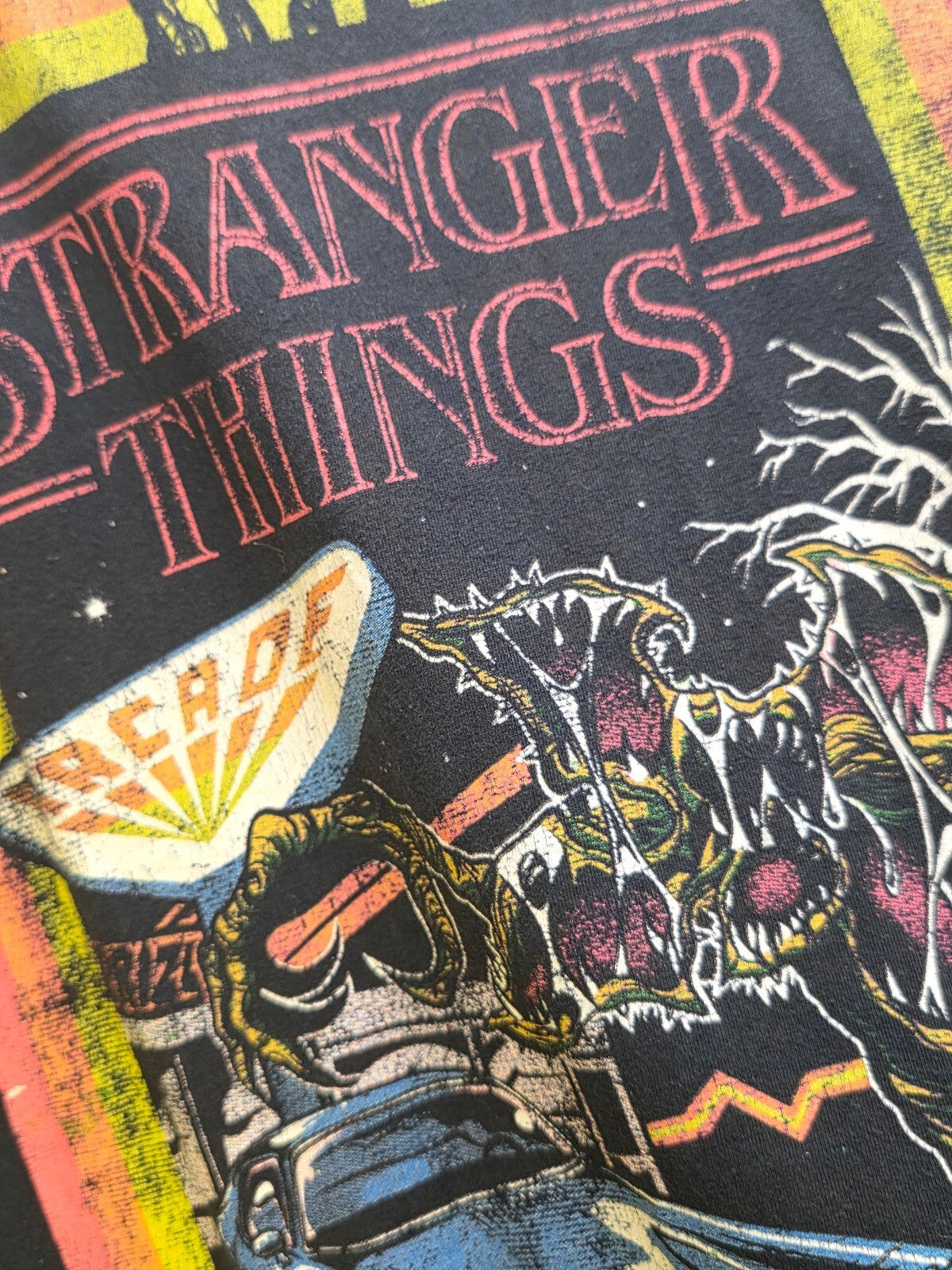 Stranger Things Graphic T Shirt Black Size S MX794
