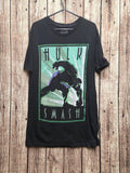 Marvel Hulk Smash Graphic T Shirt Black Size MX803
