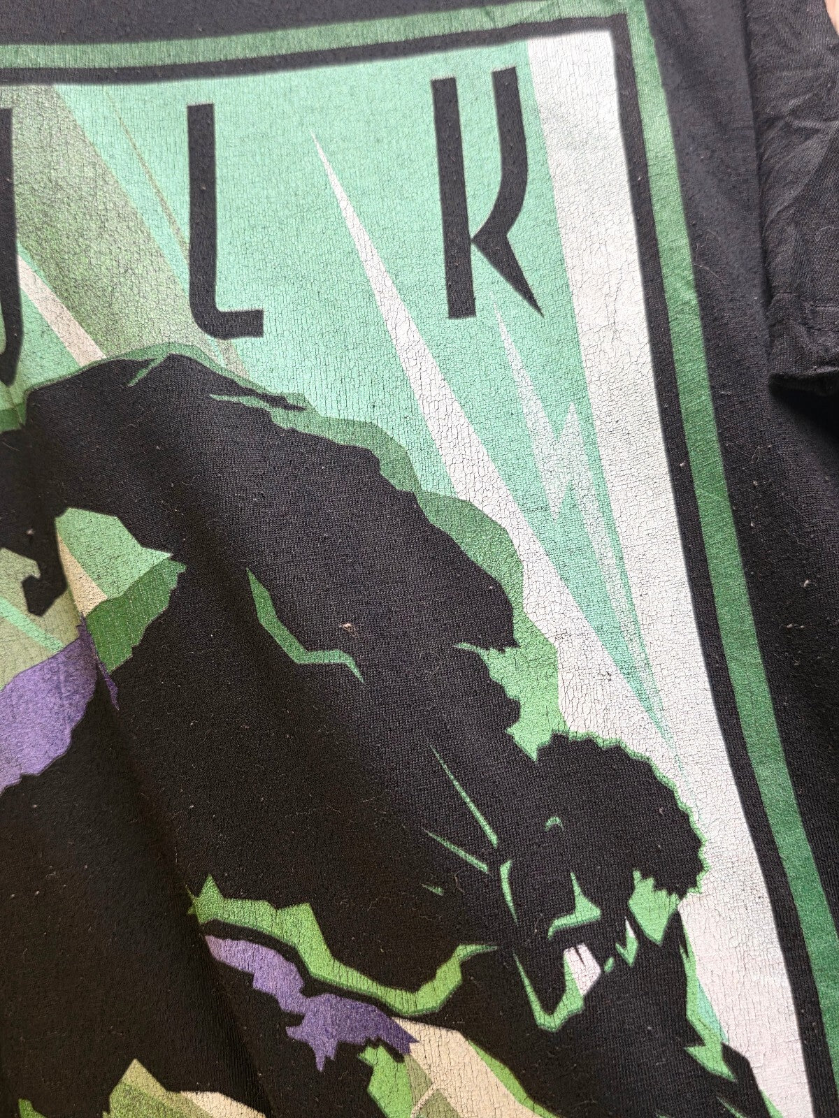 Marvel Hulk Smash Graphic T Shirt Black Size MX803