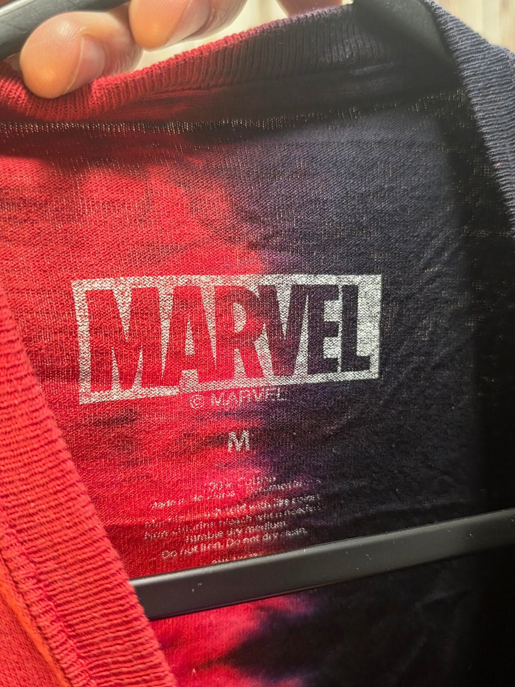 Marvel Spider Man Venom Graphic T Shirt Red Black Size M MX805