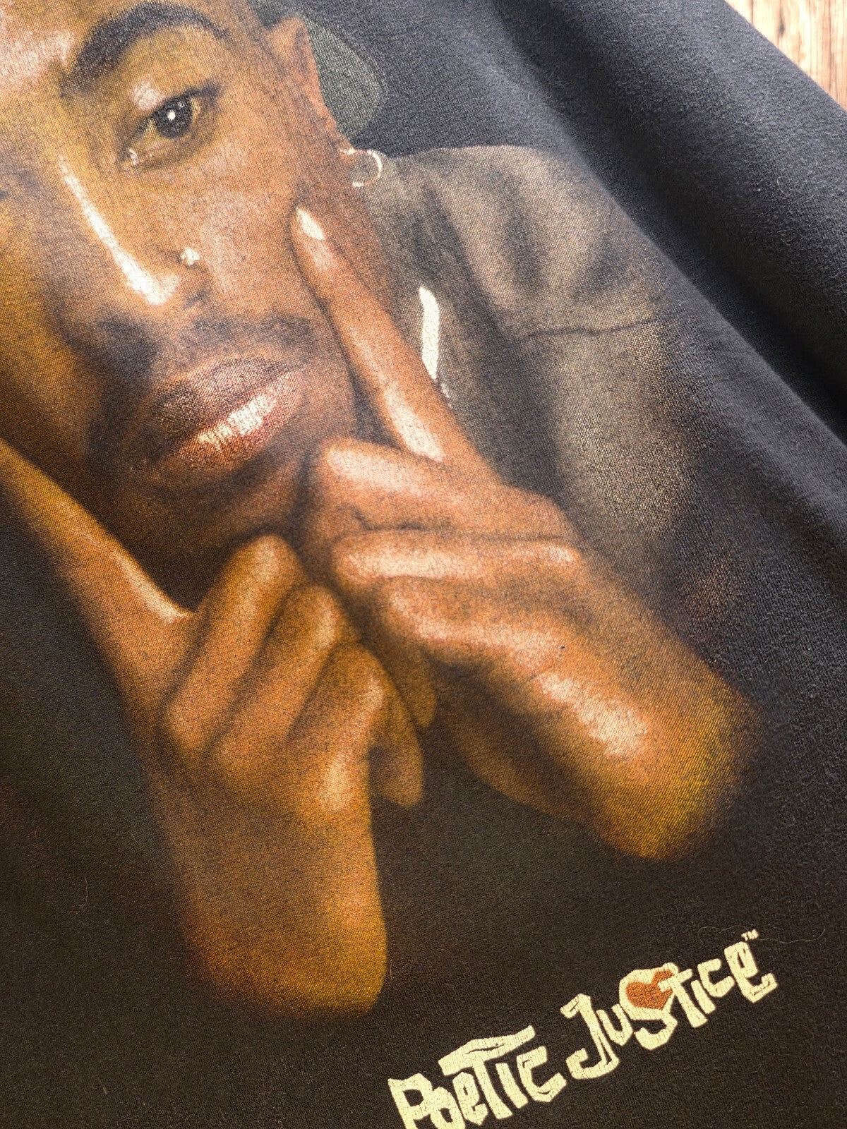 Tupac Poetic Justice Lucky Graphic T Shirt Black MX817
