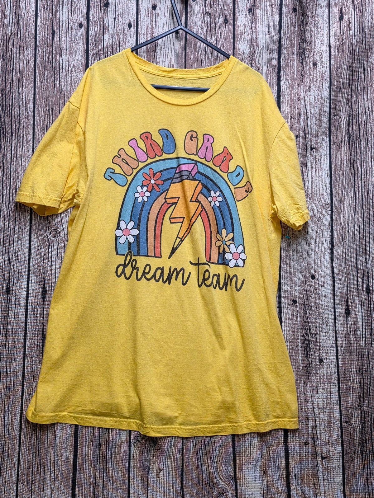 Third Grade Dream Team Graphic T Shirt Yellow MX818