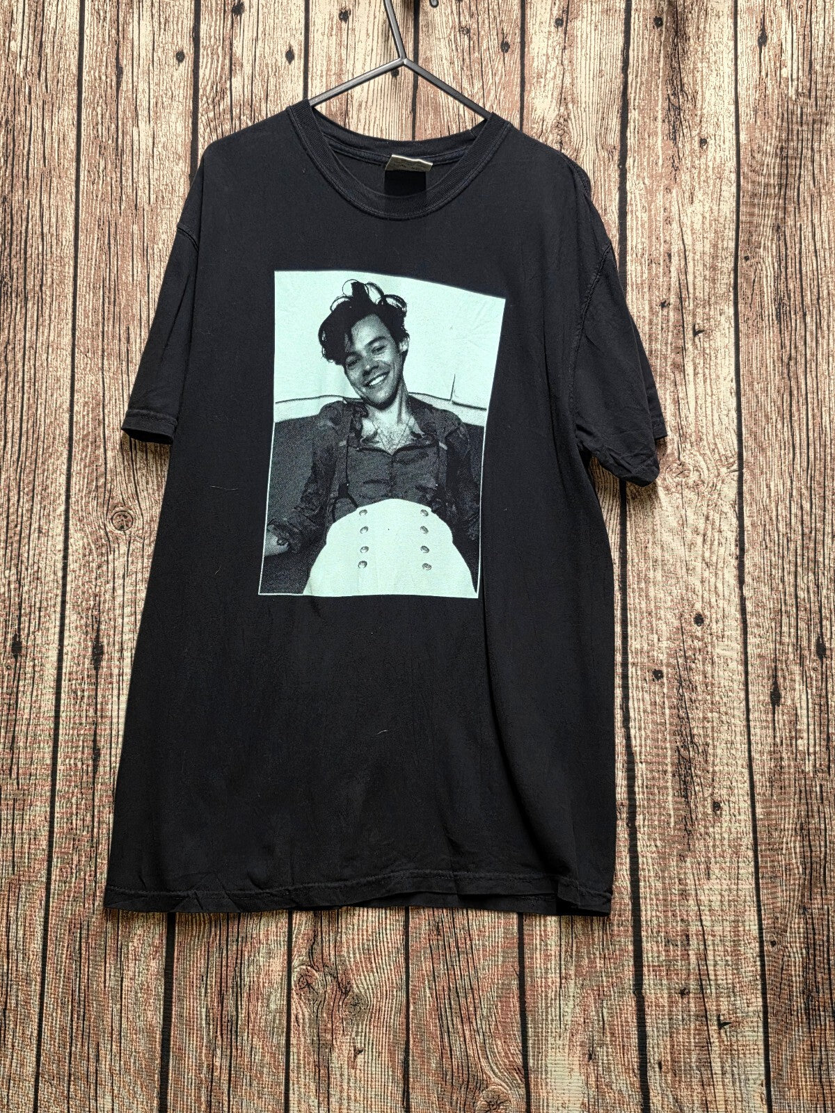 Harry Styles Portrait Graphic T Shirt Black MX819