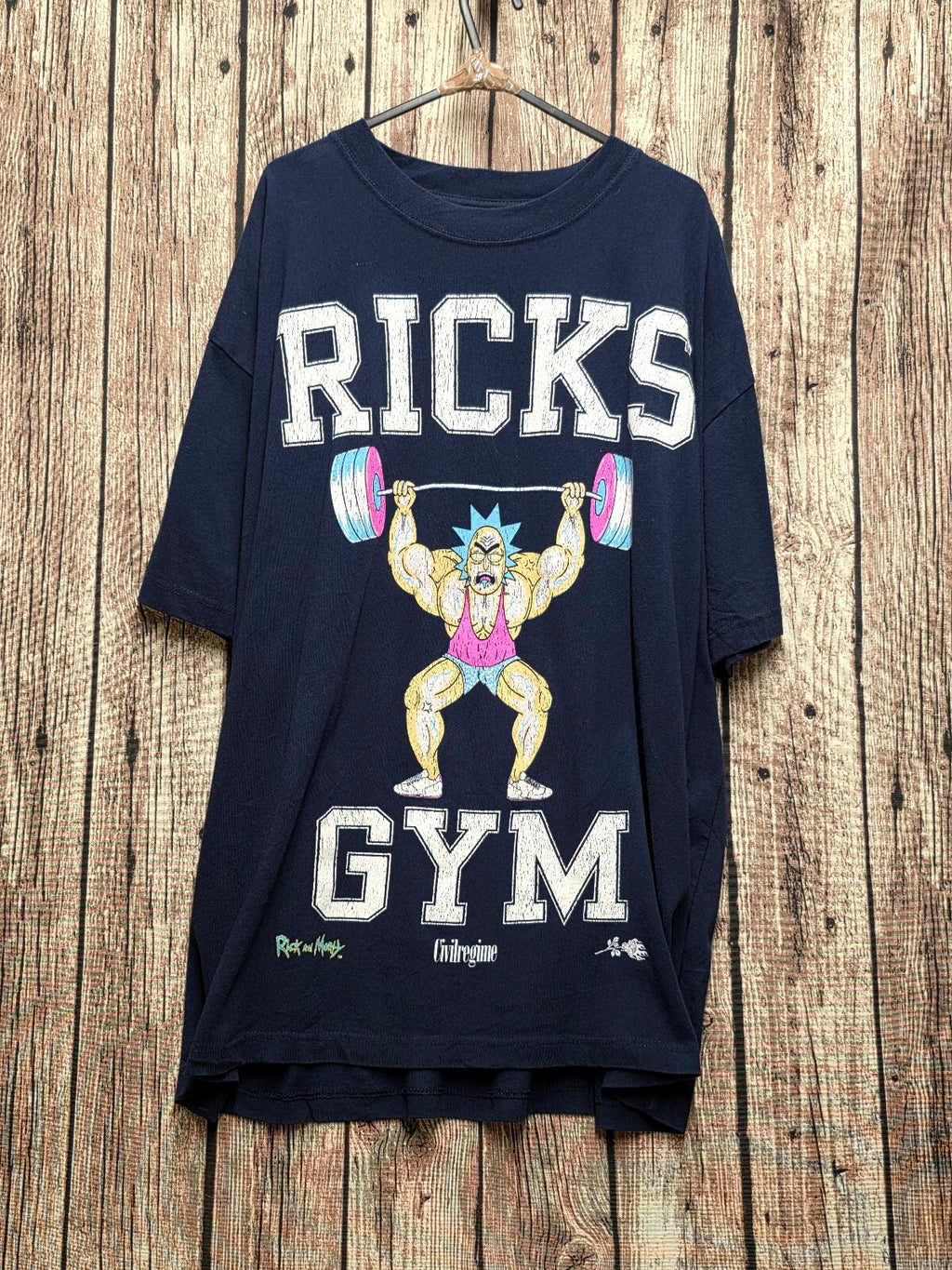 Civil Regime x Rick and Morty - Ricks Gym Graphic T Shirt Navy MX822