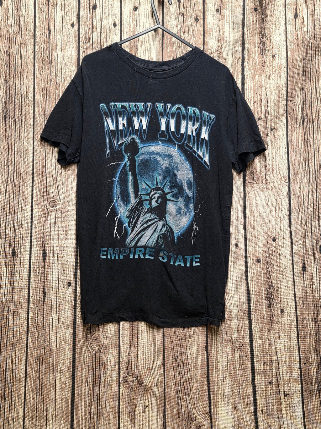 New York Empire State Graphic T Shirt Black XS MX829