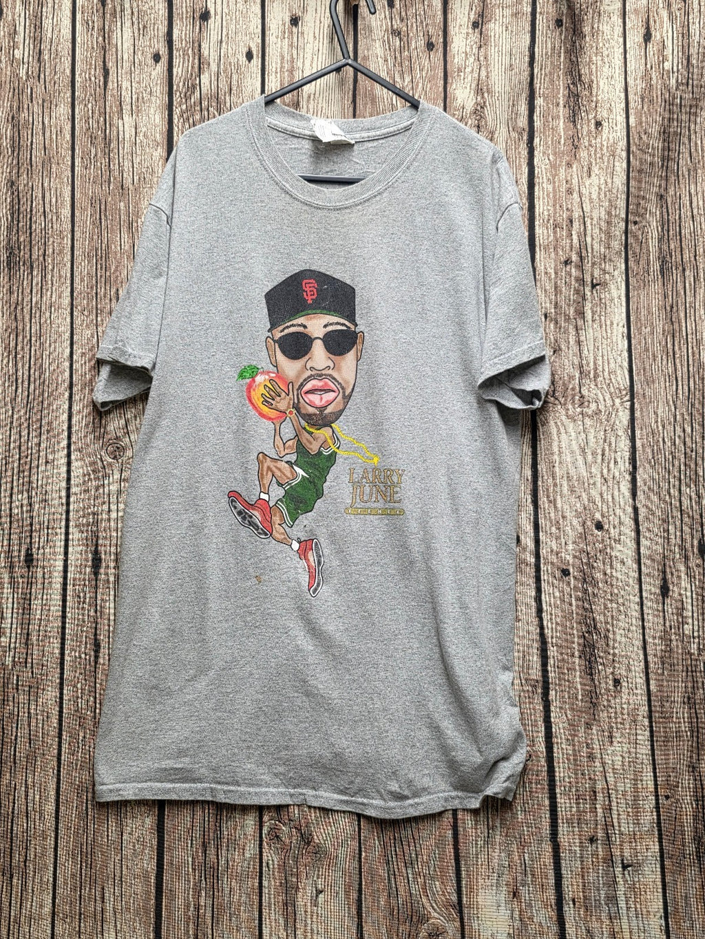 Larry June Celestial Graphic T Shirt Grey MX833