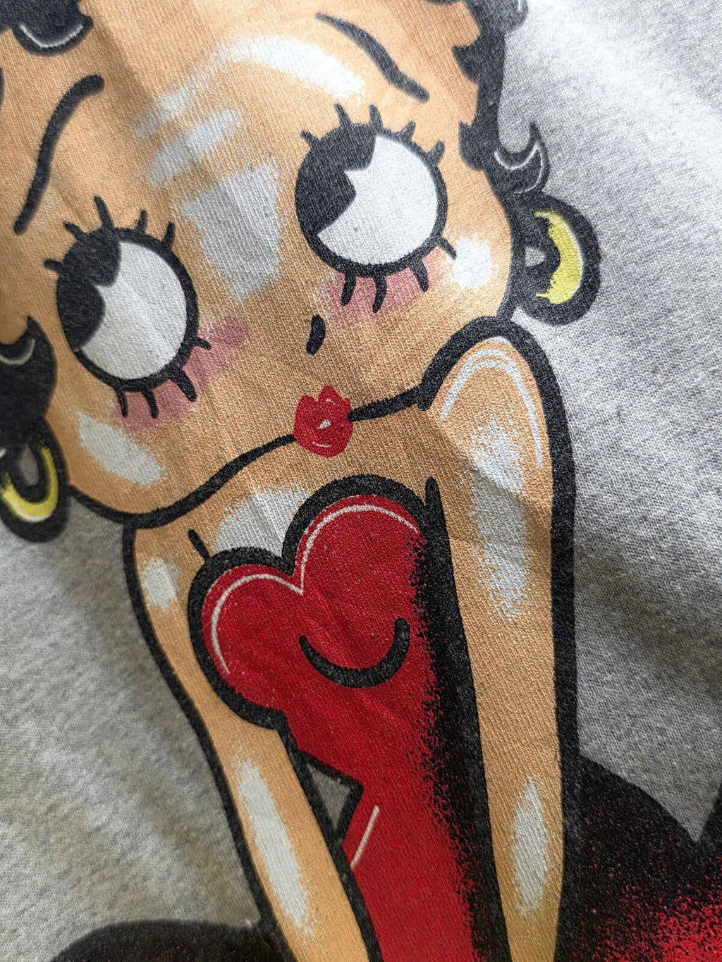 Betty Boop Graphic T Shirt Grey MX838