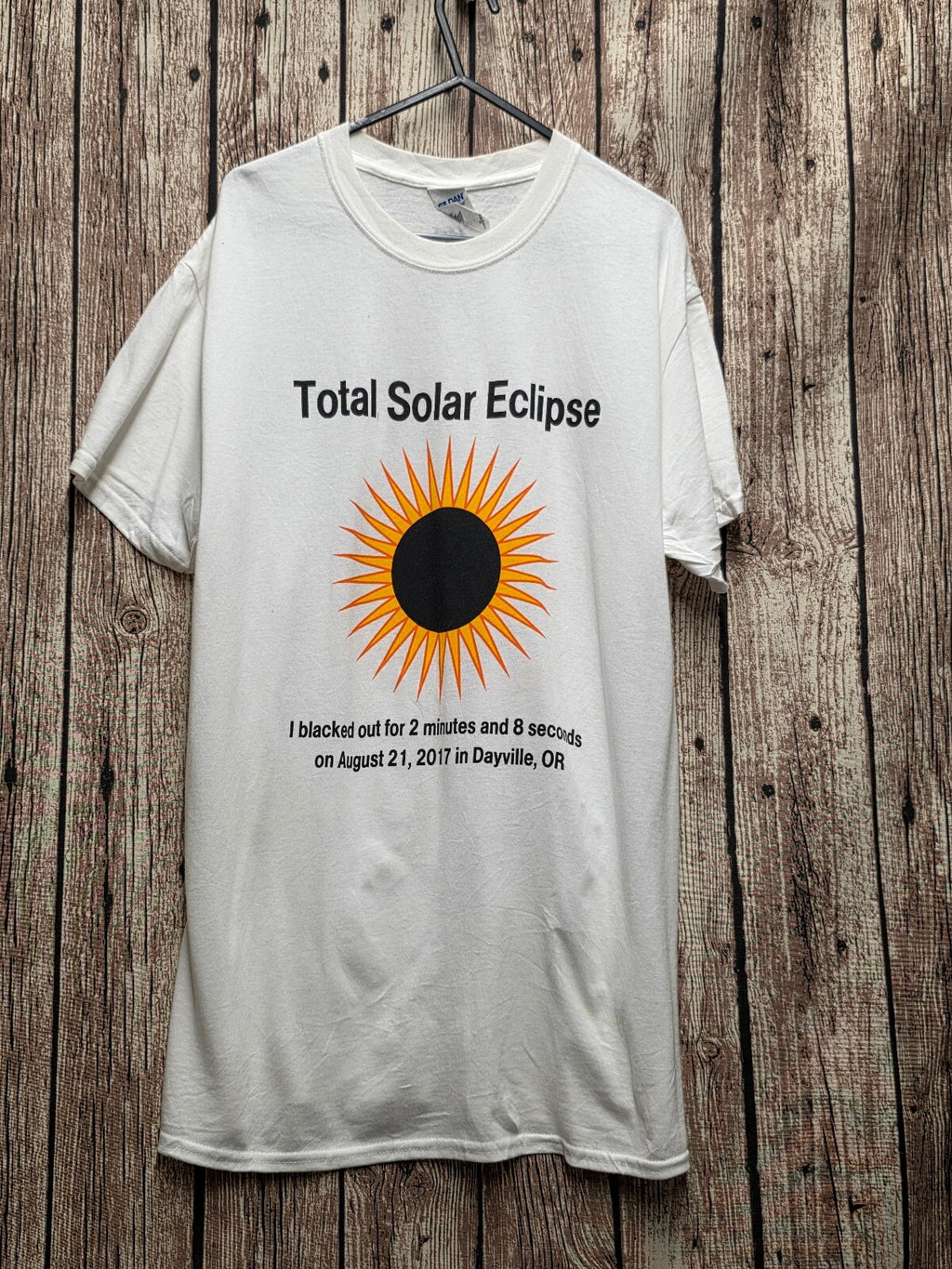 Total Solar Eclipse Dayville Oregon Graphic T Shirt White MX843