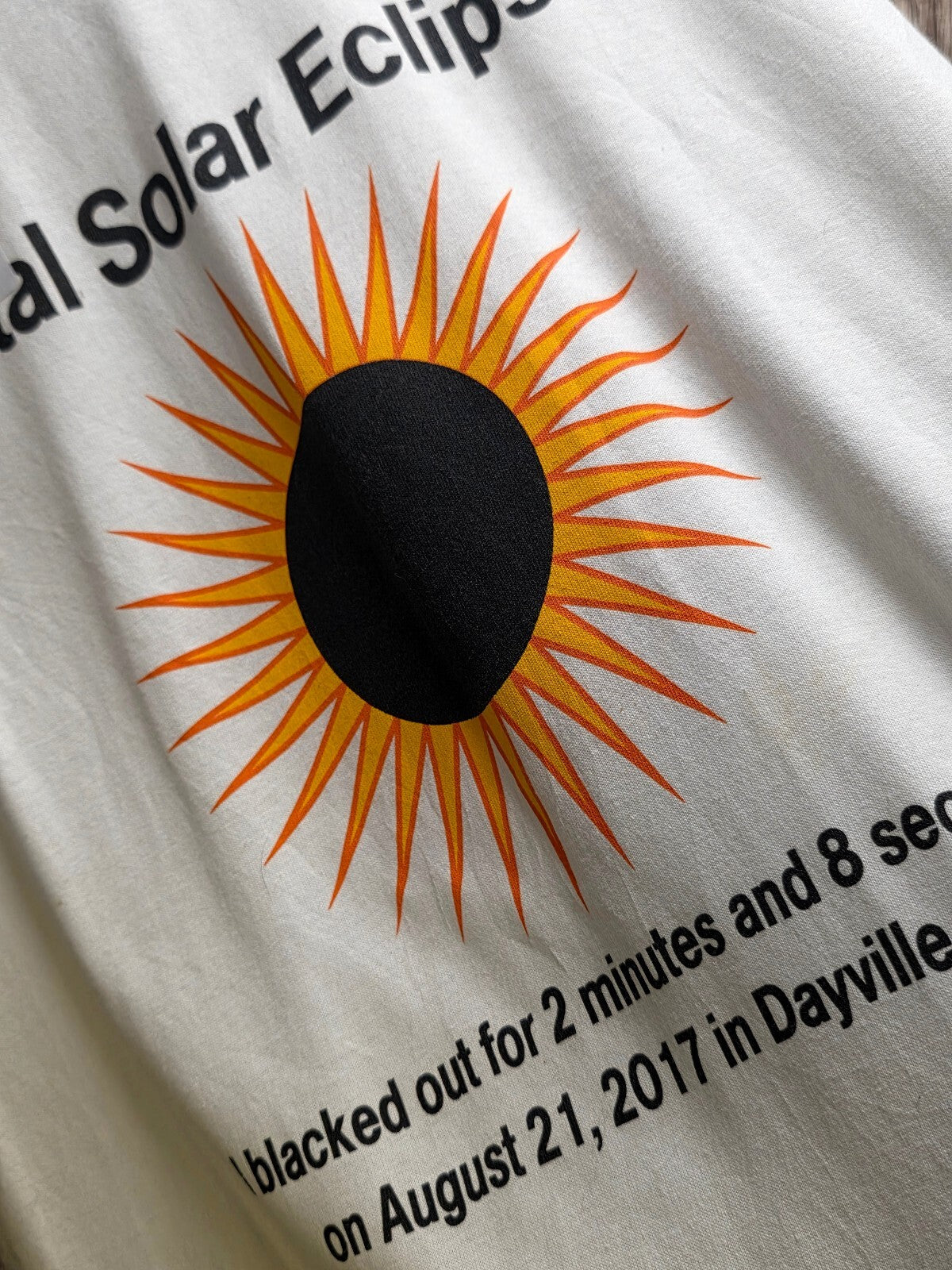 Total Solar Eclipse Dayville Oregon Graphic T Shirt White MX843