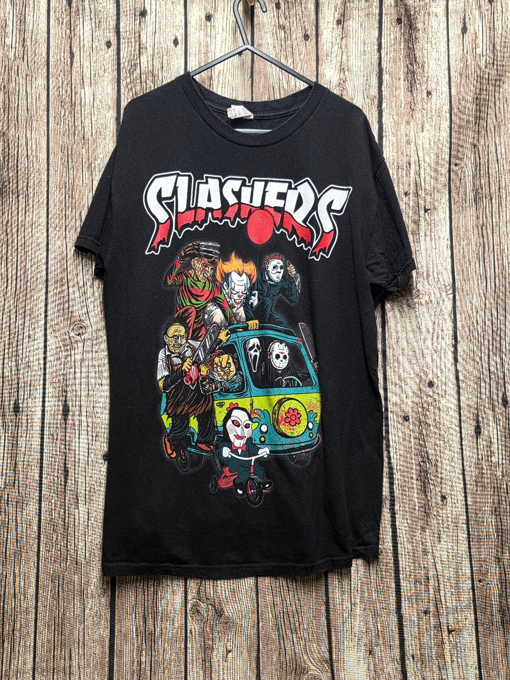 Slashers Horror Graphic T Shirt Black MX844