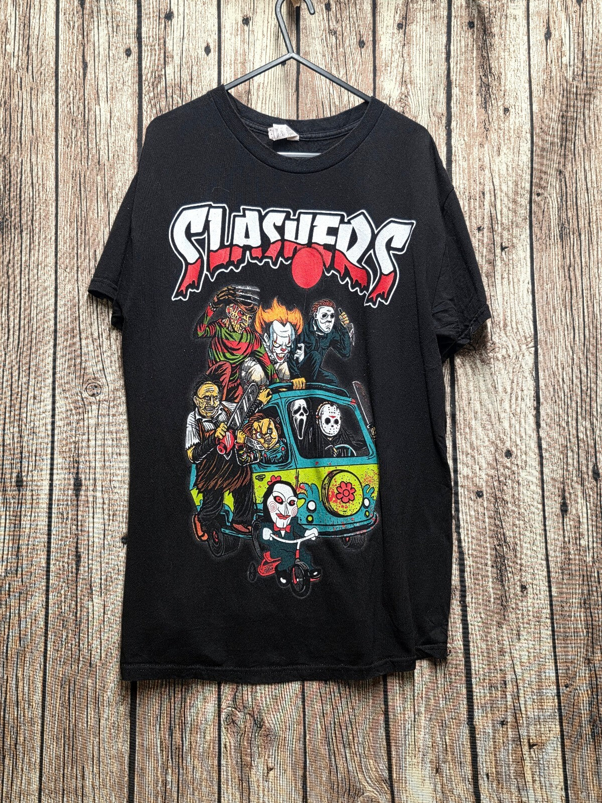 Slashers Horror Graphic T Shirt Black MX844