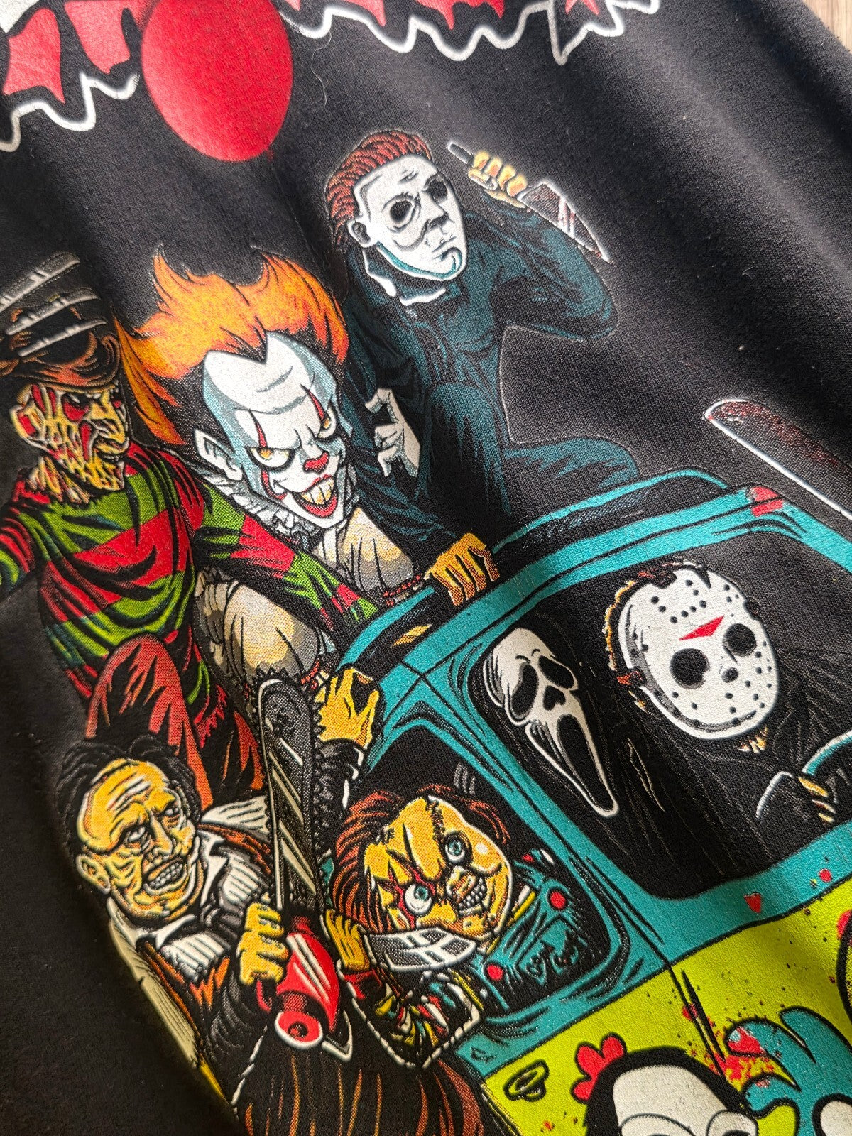 Slashers Horror Graphic T Shirt Black MX844