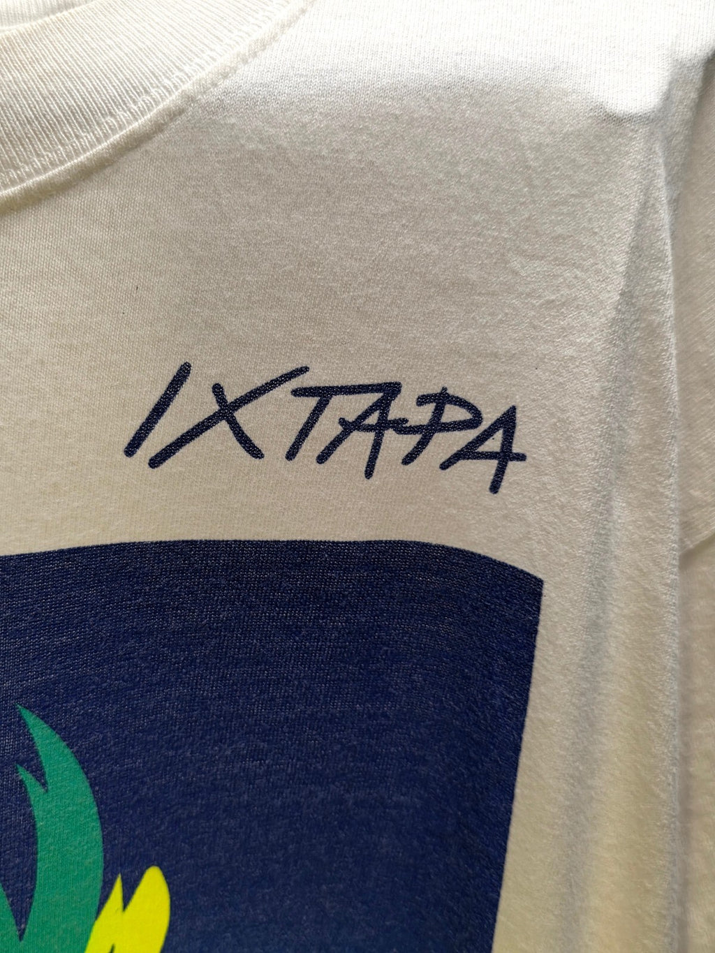 Ixtapa Palm Tree Graphic T Shirt White MX846