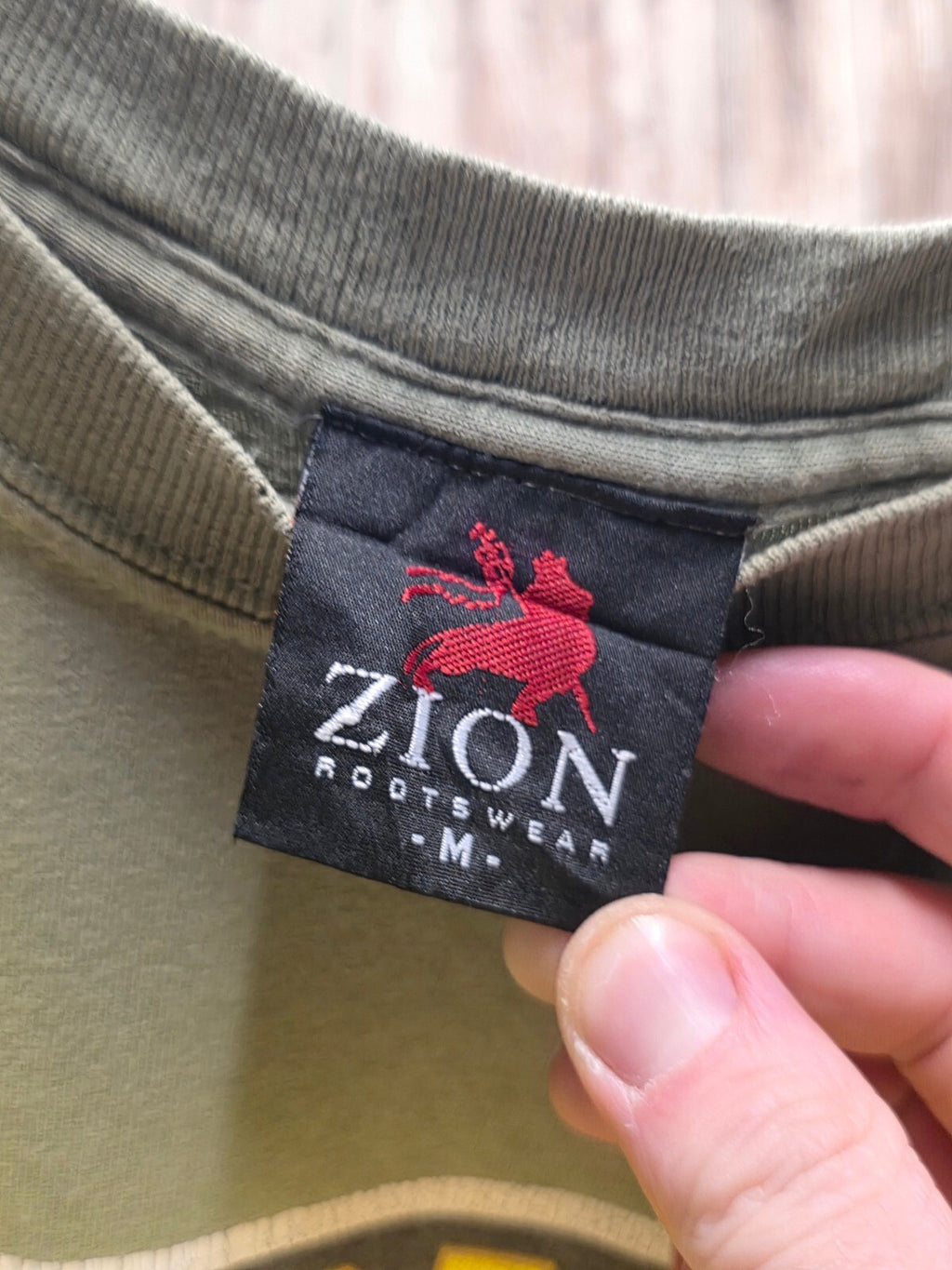 Zion Roots Bob Marley T Shirt Olive MX849
