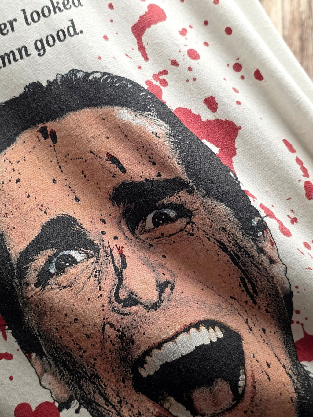 American Psycho Film Graphic T Shirt Cream XXL MX858