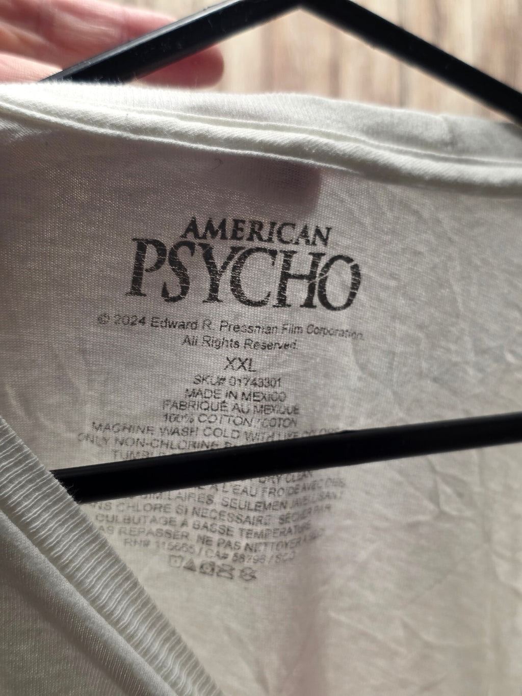 American Psycho Film Graphic T Shirt Cream XXL MX858