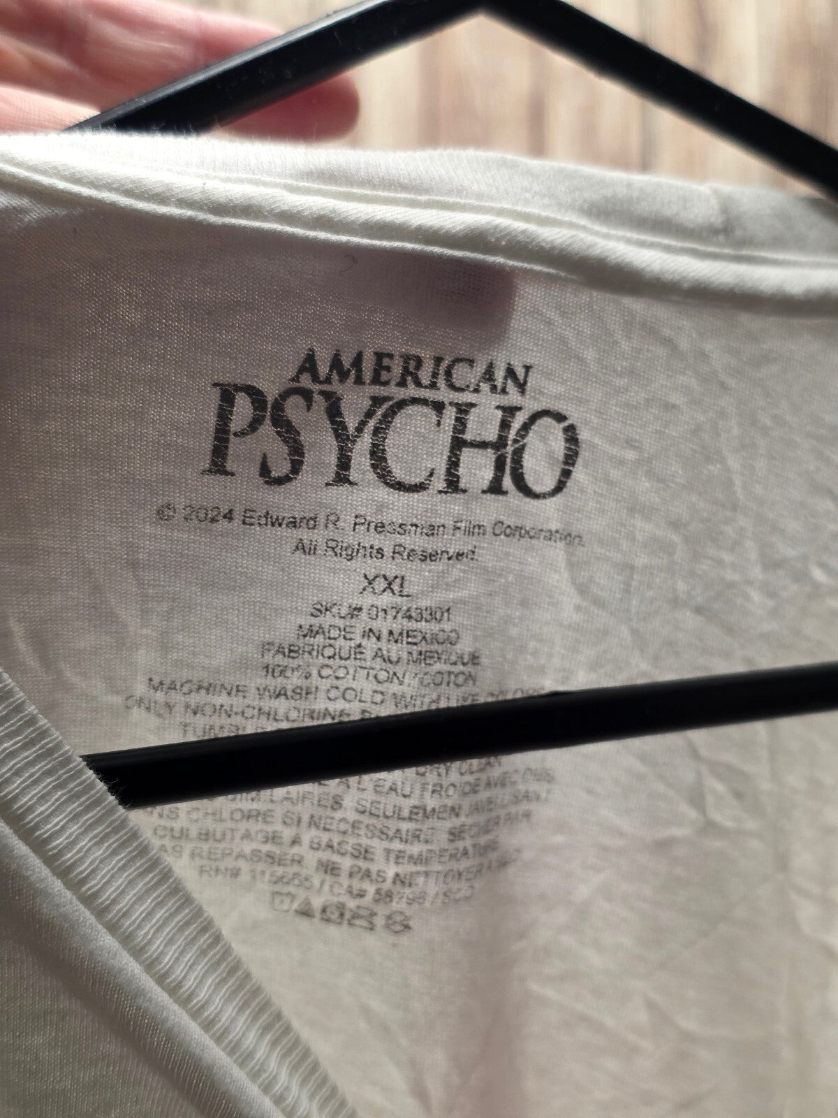 American Psycho Film Graphic T Shirt Cream XXL MX858