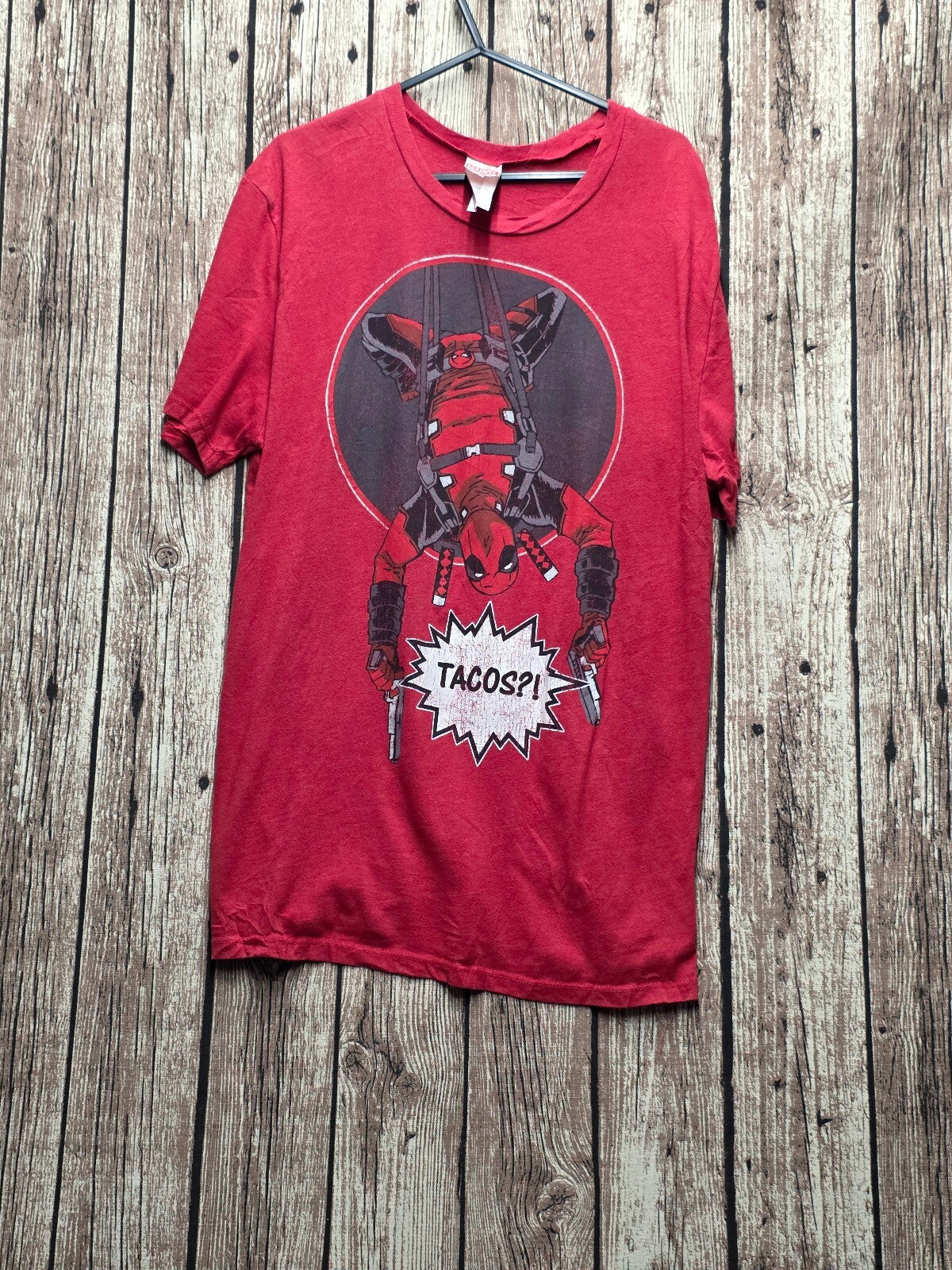 Marvel Deadpool Tacos Graphic T Shirt Red MX867