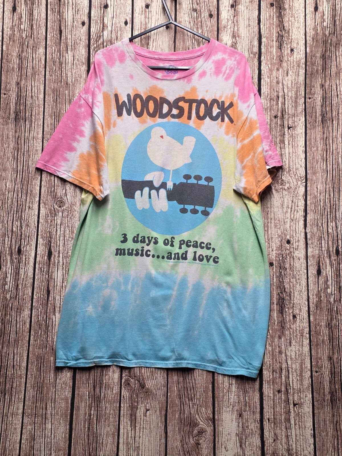 Woodstock 3 Days of Peace Tie Dye T Shirt MX869