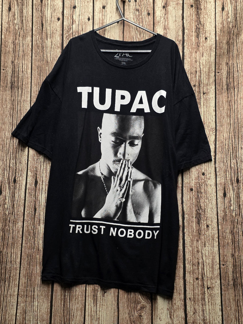 Tupac Trust Nobody Graphic T Shirt Black MX874