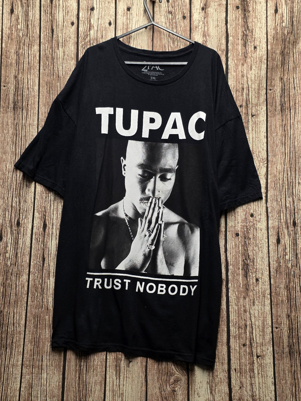 Tupac Trust Nobody Graphic T Shirt Black MX874