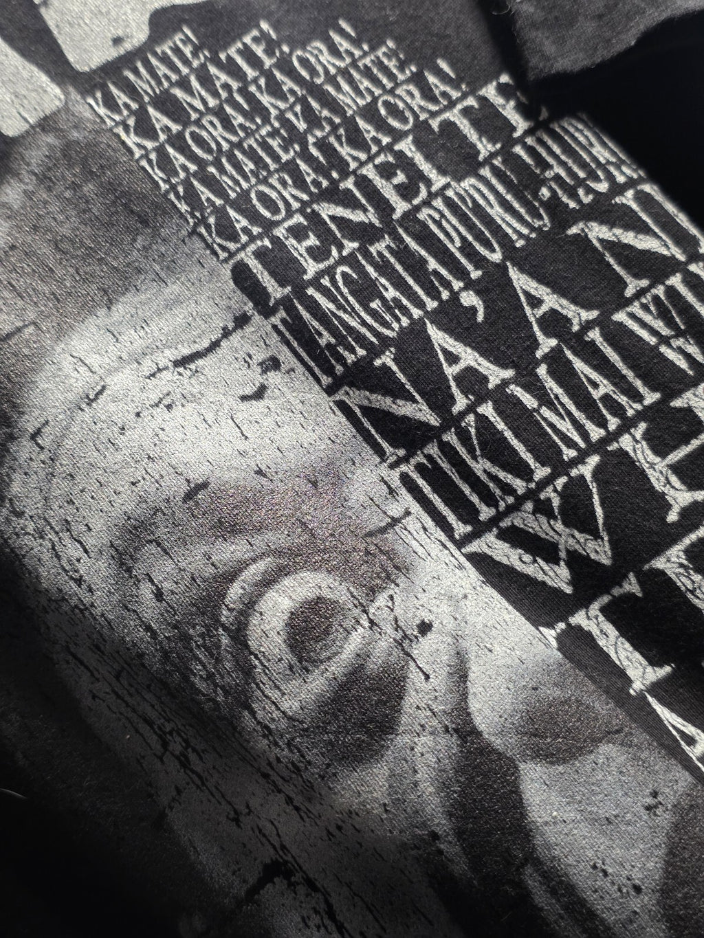 Maori Haka Graphic T Shirt Black MX875