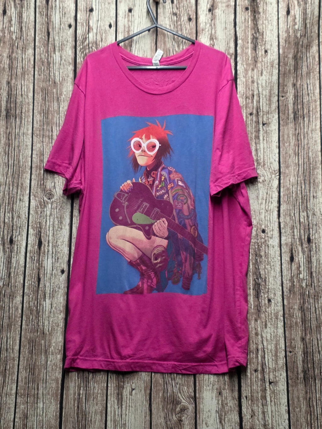 Gorillaz Graphic T Shirt Pink MX879