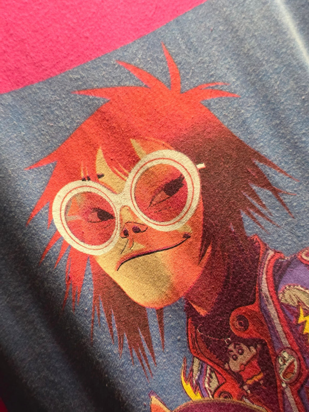 Gorillaz Graphic T Shirt Pink MX879