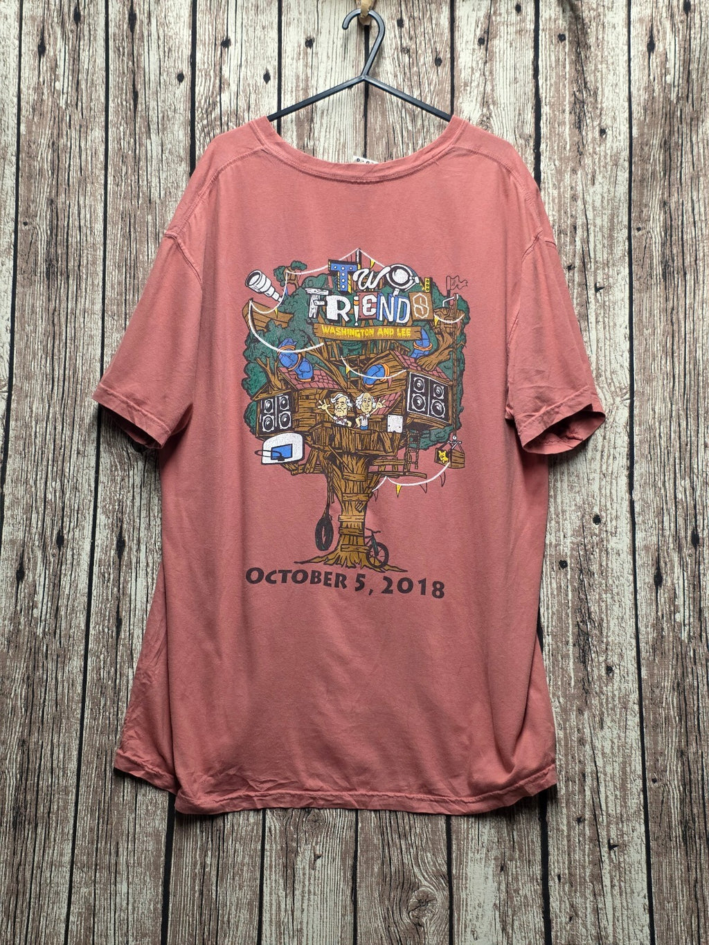 Gab Two Friends Graphic Pocket T Shirt Rust MX888