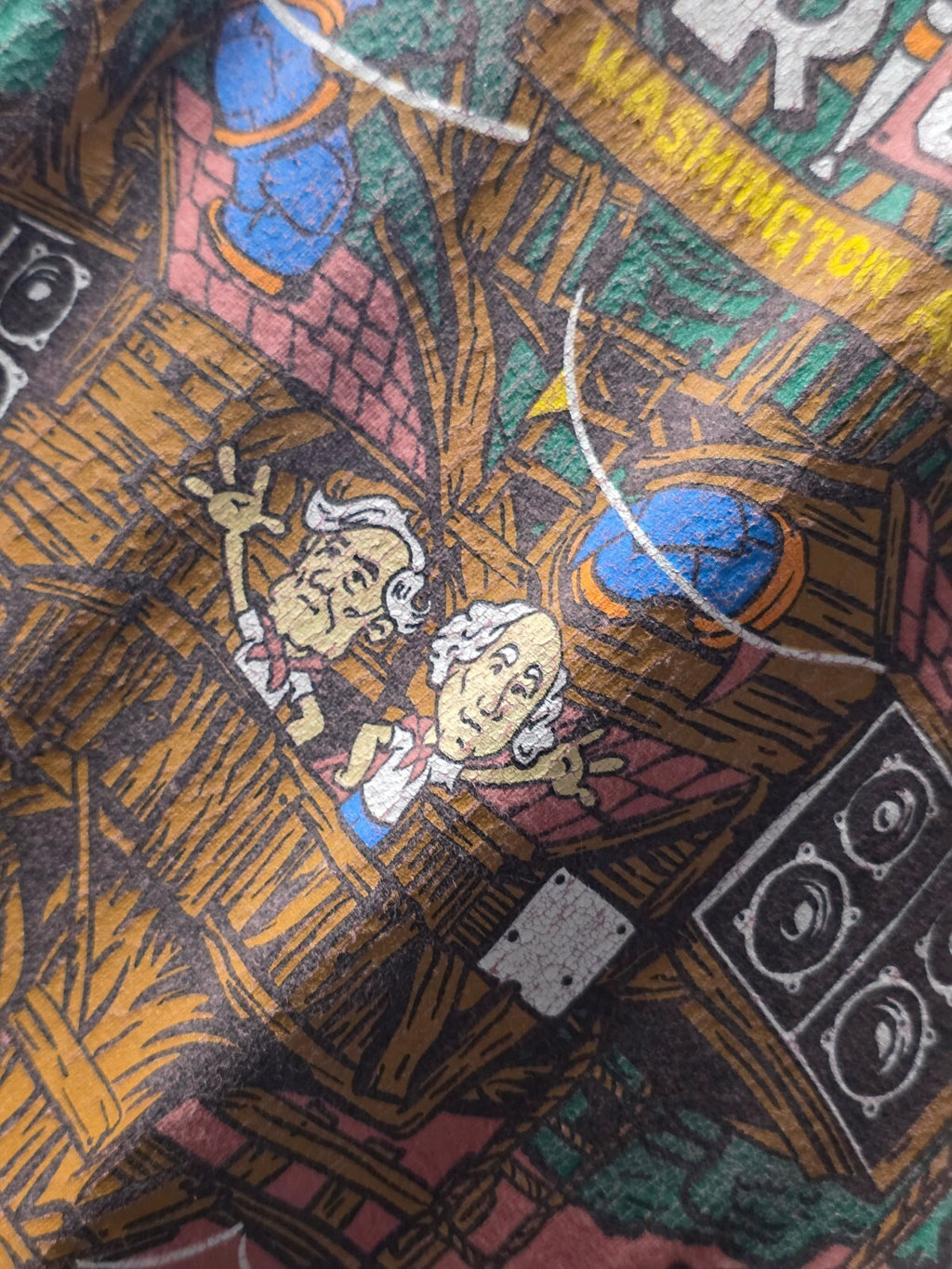 Gab Two Friends Graphic Pocket T Shirt Rust MX888