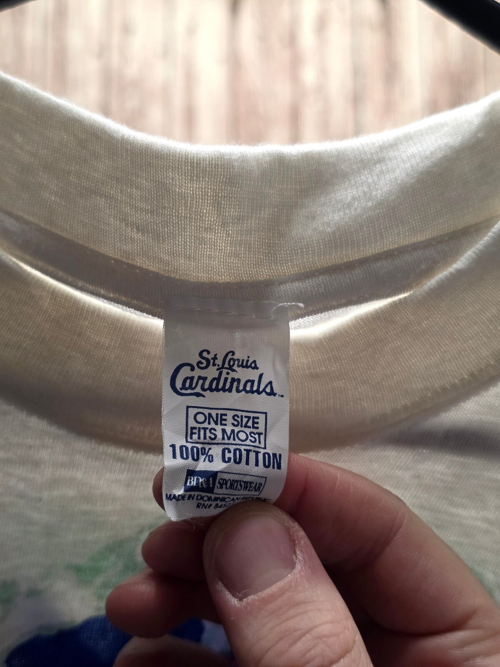 1990s St Louis Cardinals Baseball Graphic T Shirt White Size Medium MX891