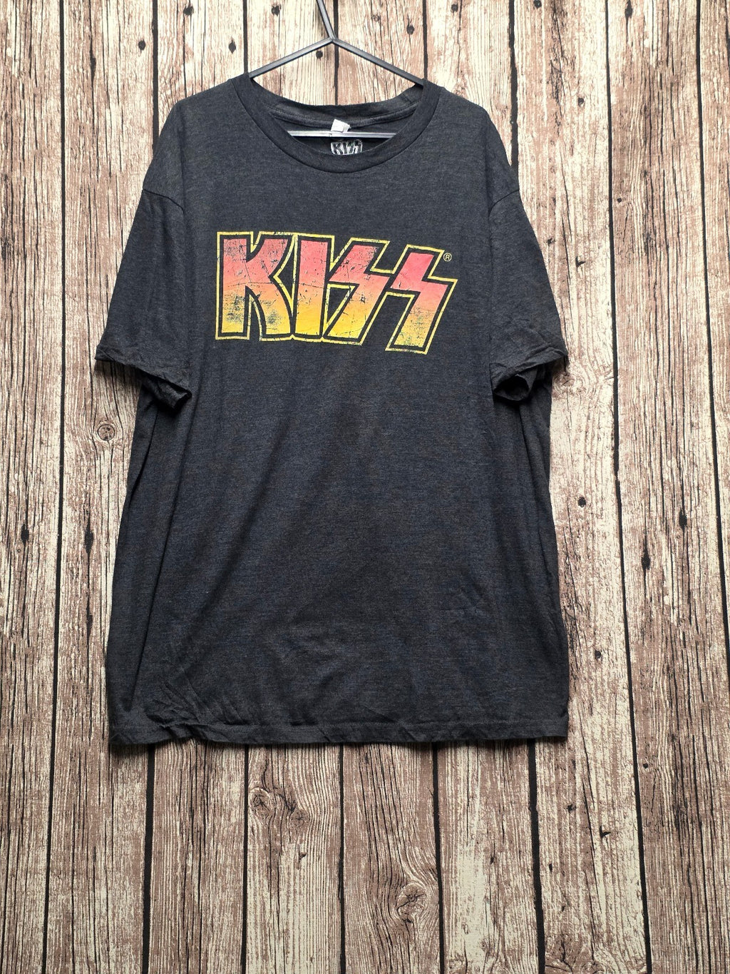 KISS Logo Graphic T Shirt Charcoal MX894