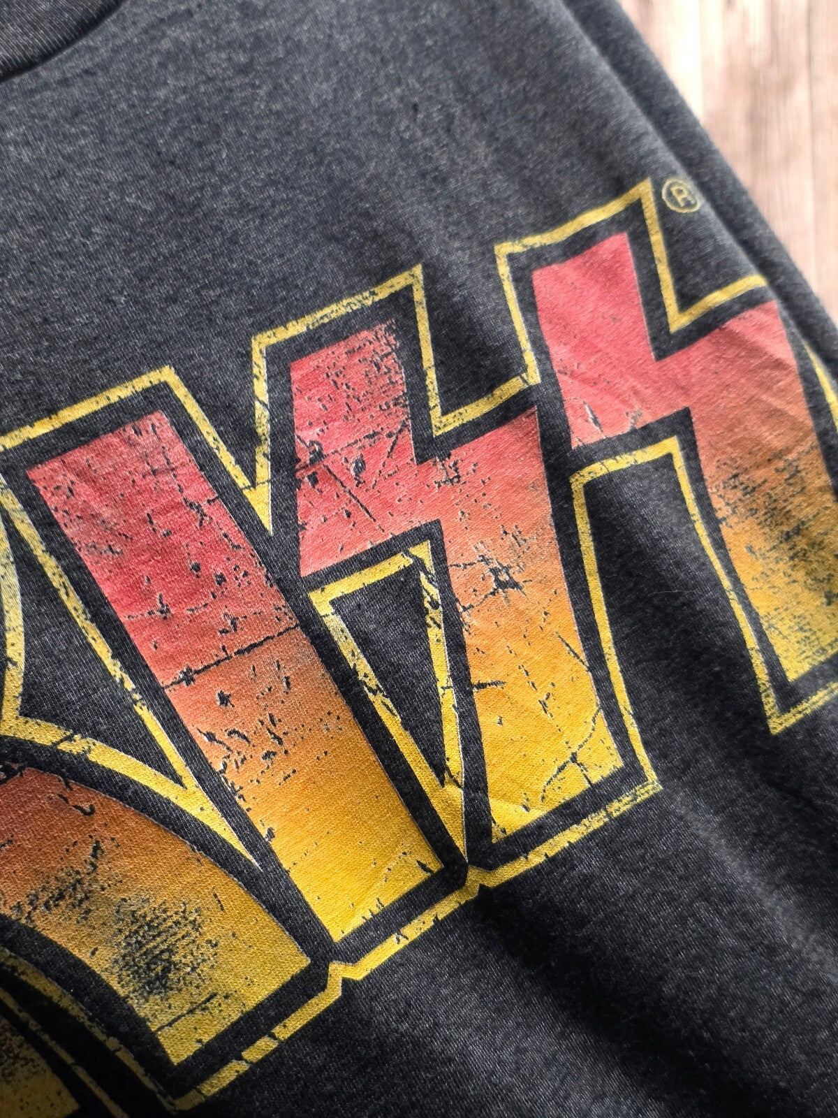 KISS Logo Graphic T Shirt Charcoal MX894
