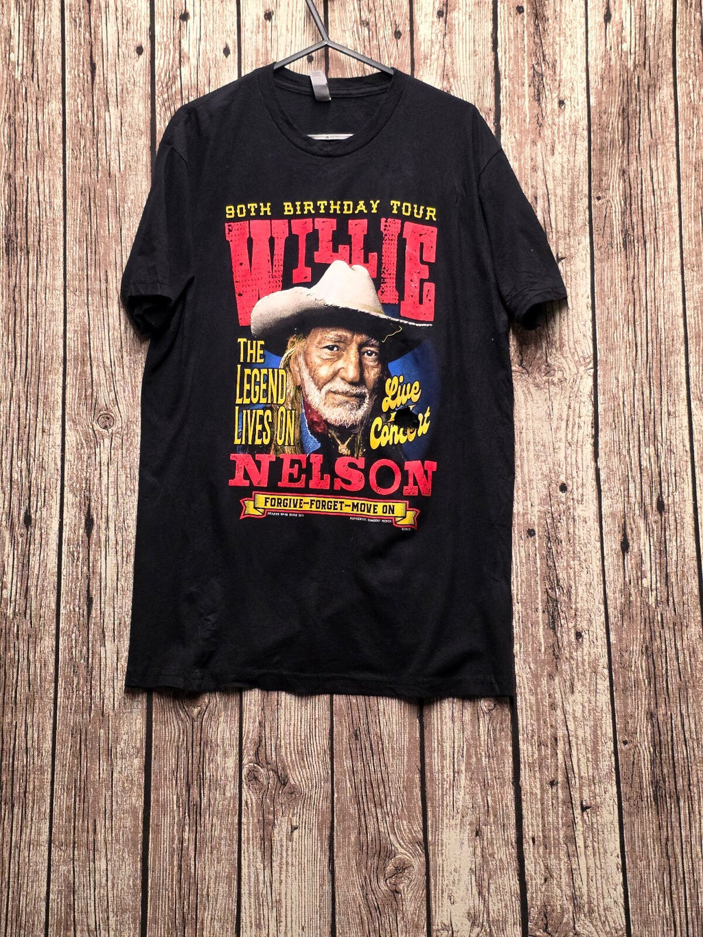 Willie Nelson 90th Birthday Tour T Shirt Black MX900