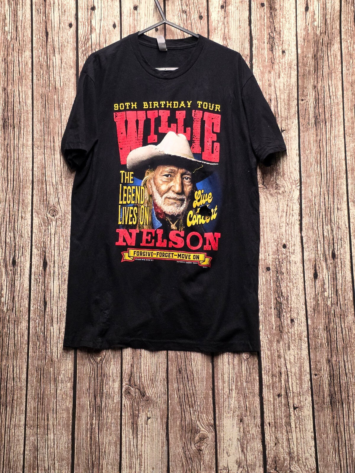Willie Nelson 90th Birthday Tour T Shirt Black MX900