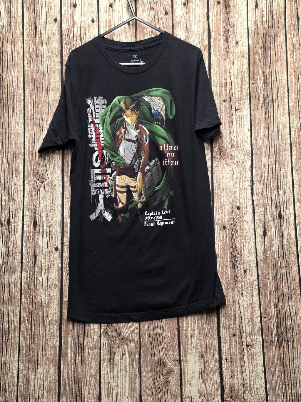 Attack on Titan Levi Graphic T Shirt Black MX896