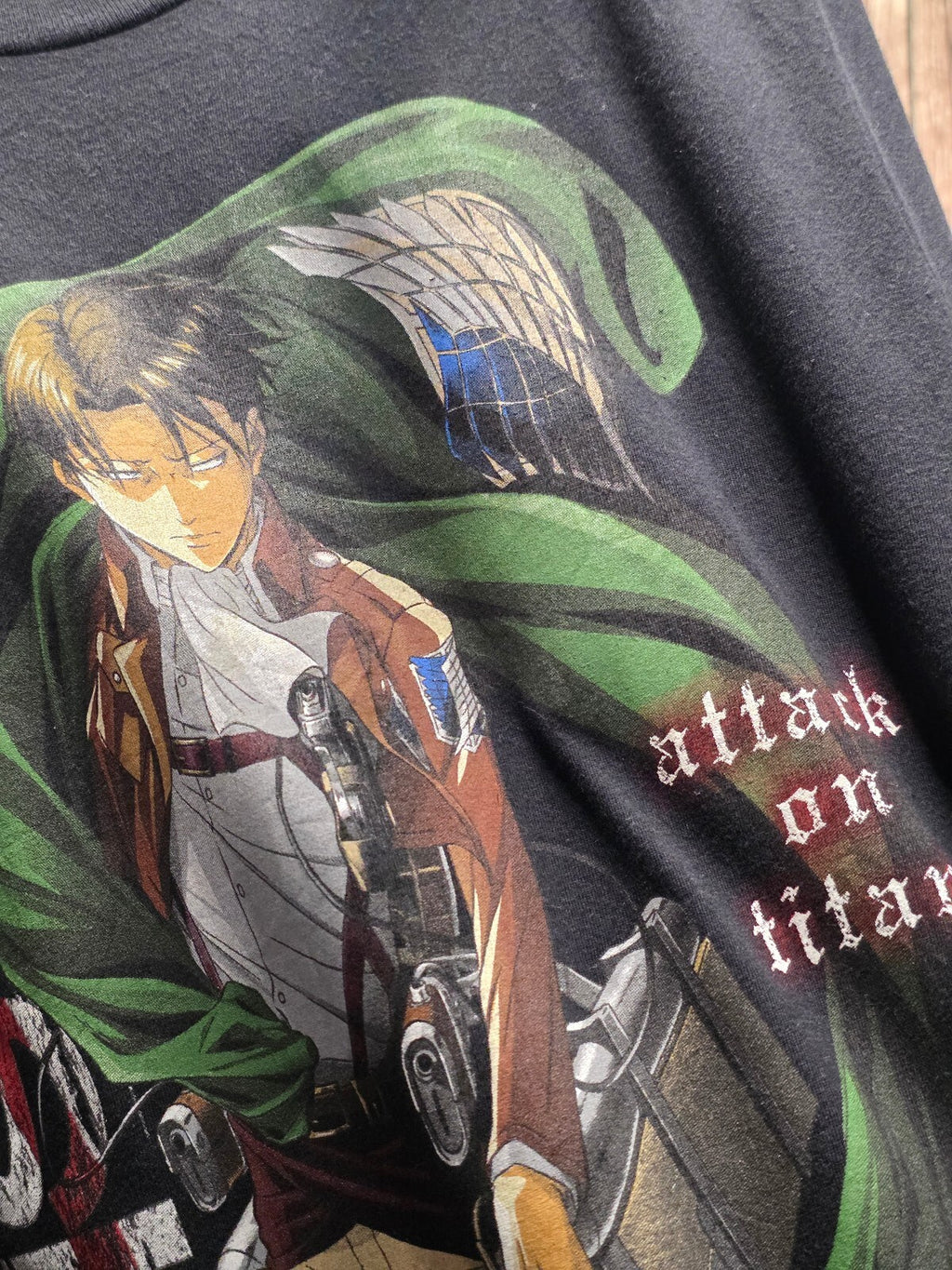 Attack on Titan Levi Graphic T Shirt Black MX896