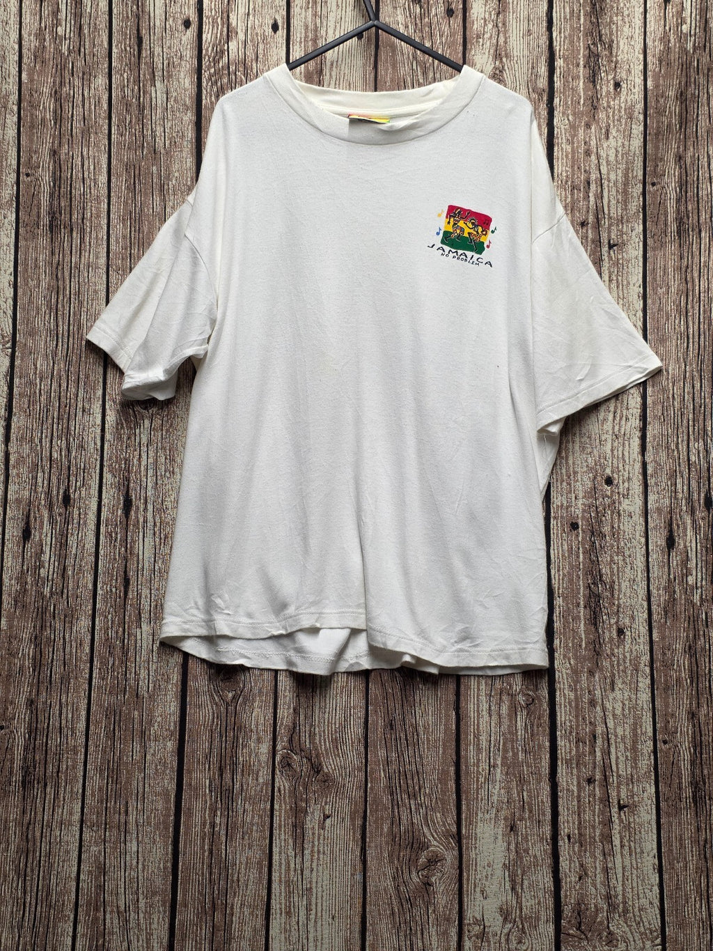 Jamaica No Problem Graphic T Shirt White