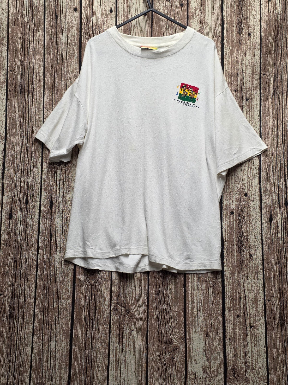 Jamaica No Problem Graphic T Shirt White