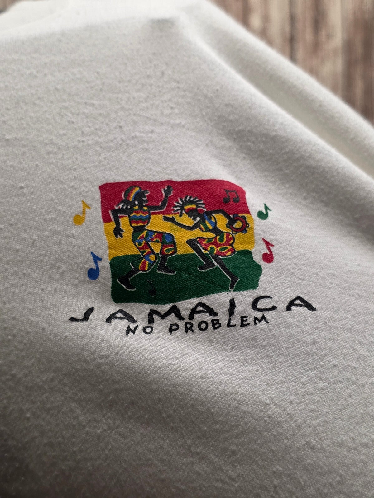 Jamaica No Problem Graphic T Shirt White