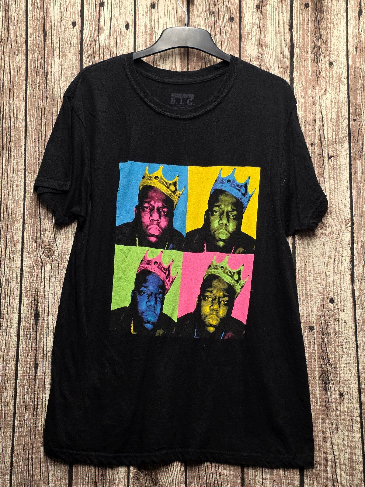 Notorious B.I.G. Crown Graphic T Shirt Black BSCL3