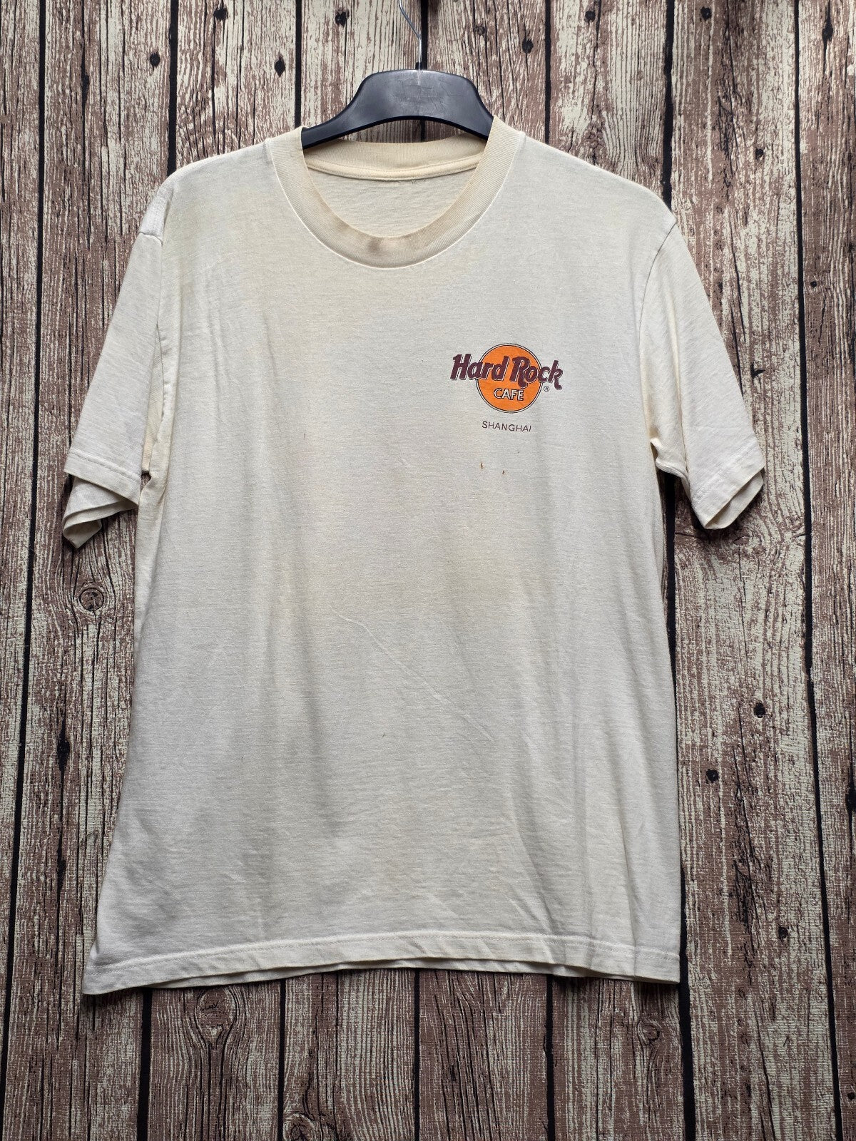 Hard Rock Cafe Shanghai Graphic T Shirt Cream BSCL4