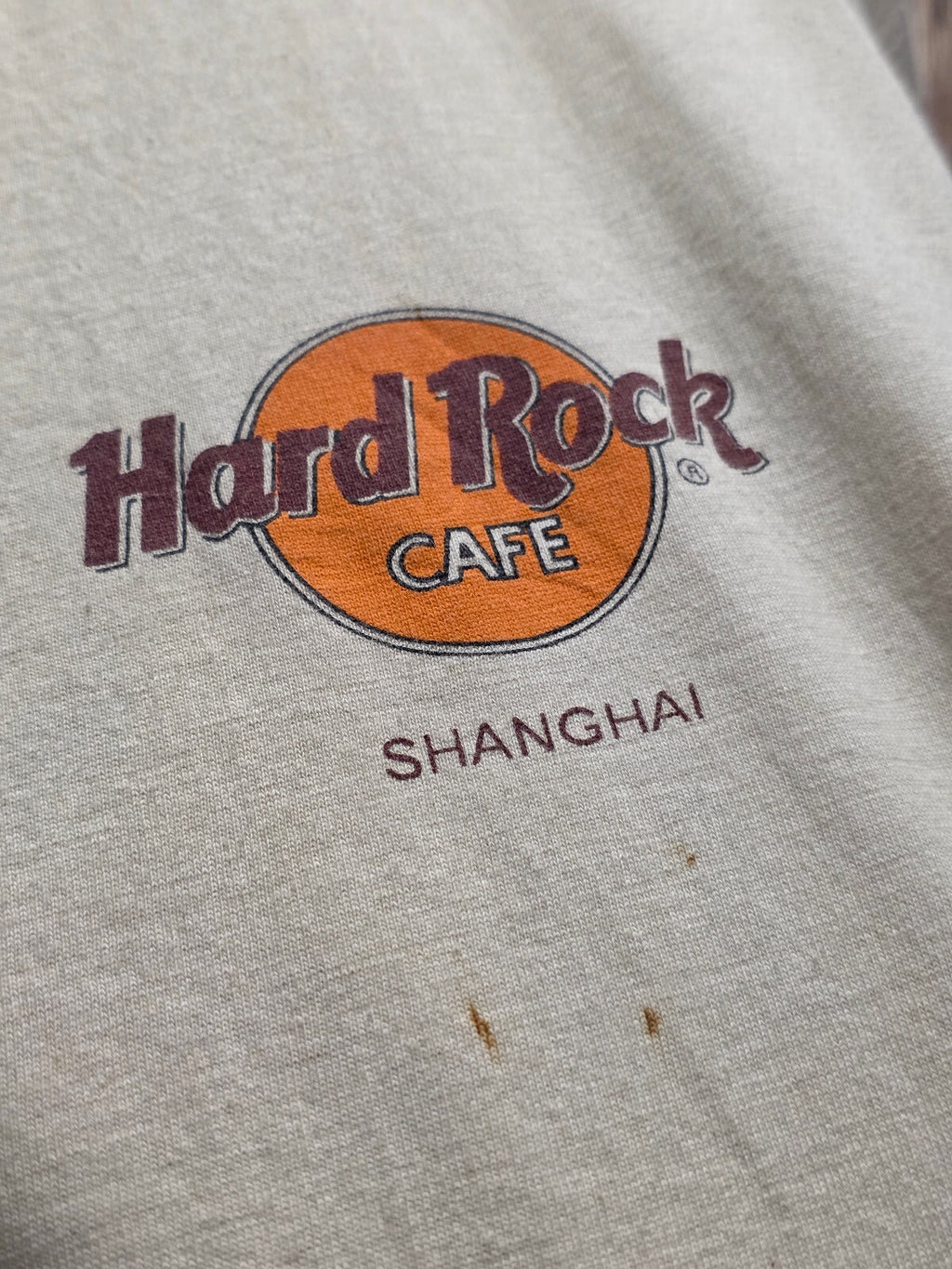 Hard Rock Cafe Shanghai Graphic T Shirt Cream BSCL4