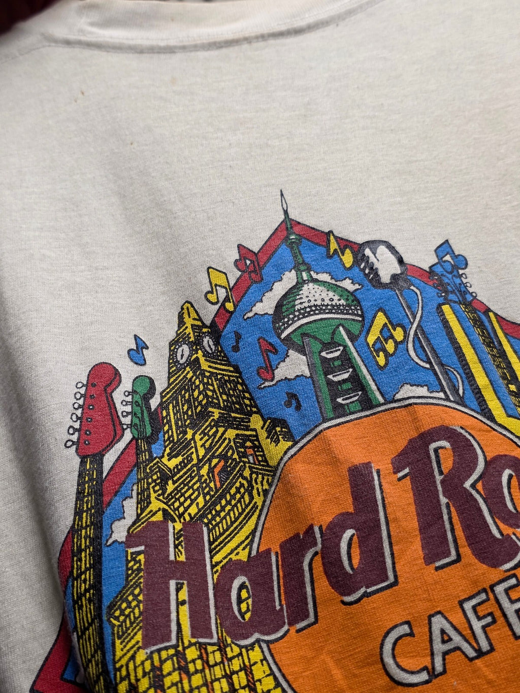 Hard Rock Cafe Shanghai Graphic T Shirt Cream BSCL4