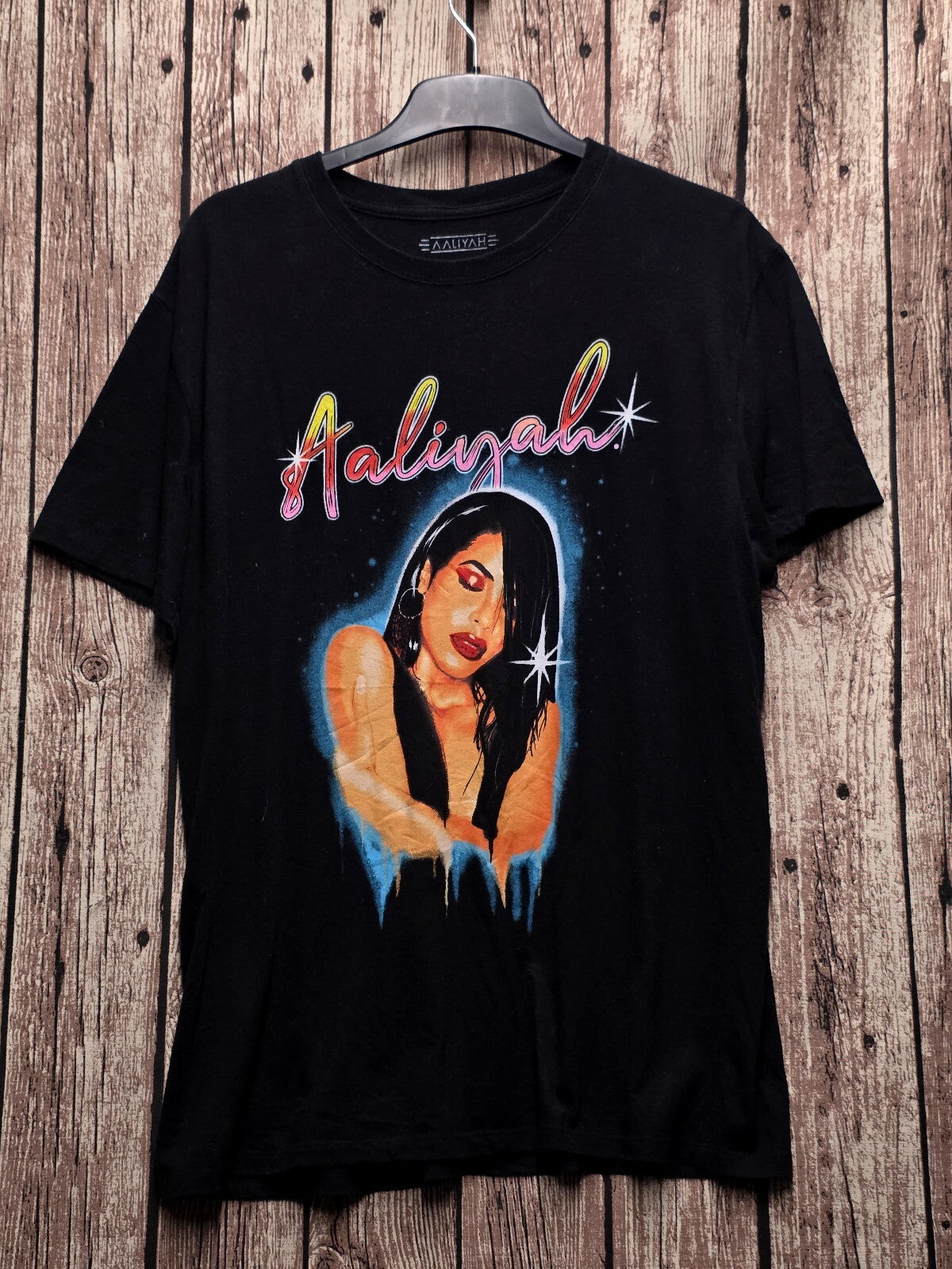 Aaliyah Graphic T Shirt Black Size L BSCL5