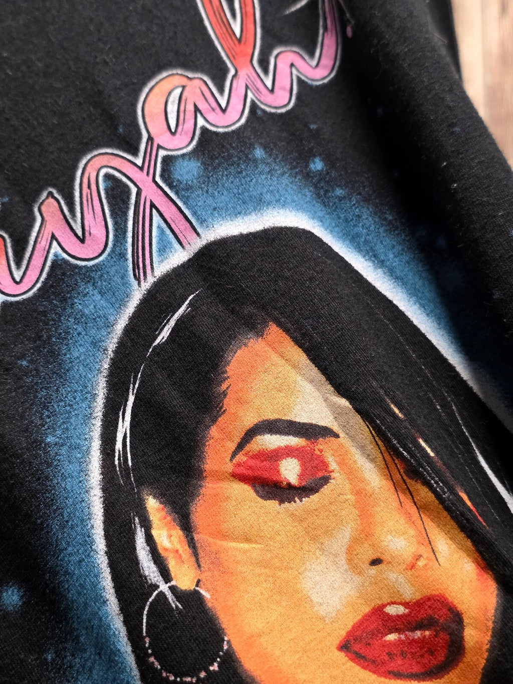 Aaliyah Graphic T Shirt Black Size L BSCL5