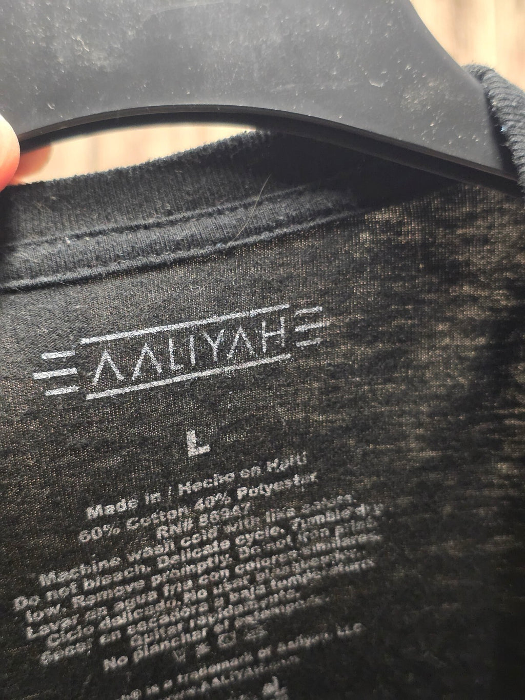 Aaliyah Graphic T Shirt Black Size L BSCL5