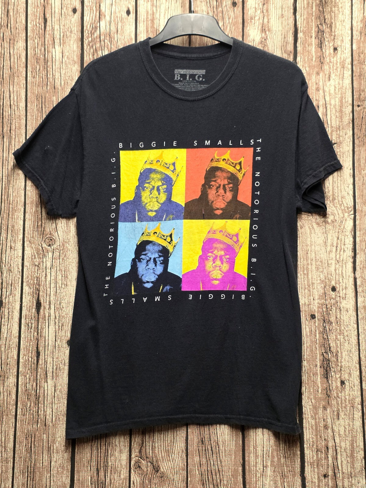 Notorious B.I.G. Crown Graphic T Shirt Black BSCL17